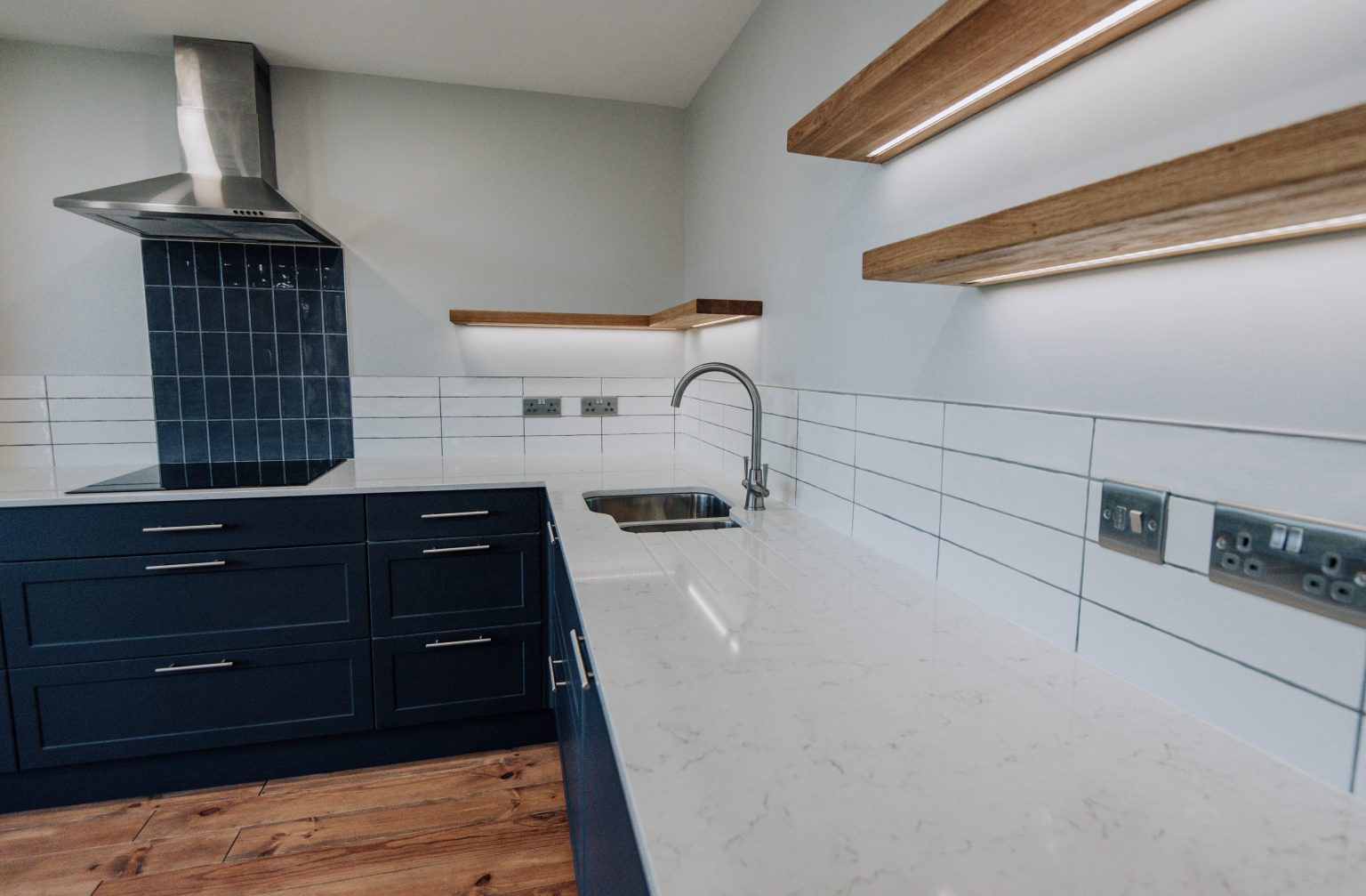 Newly fitted kitchen in a Sheffield refurbishment