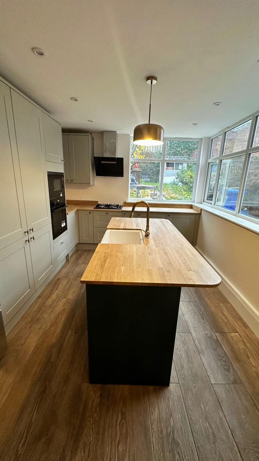Kitchen renovation with oak island, Woodseats Sheffield